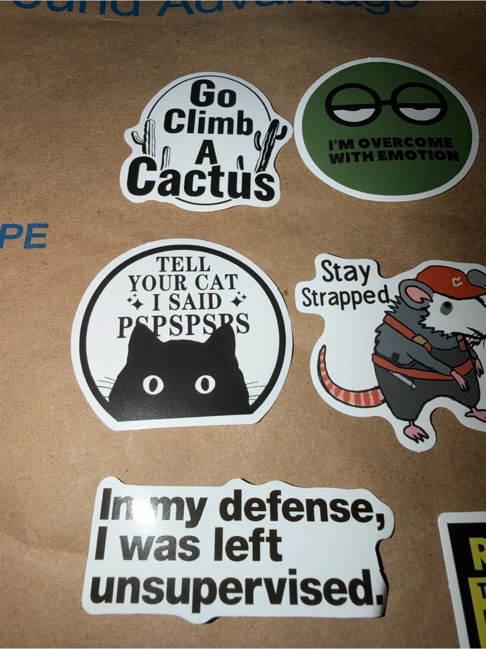 Funny stickers set of 10